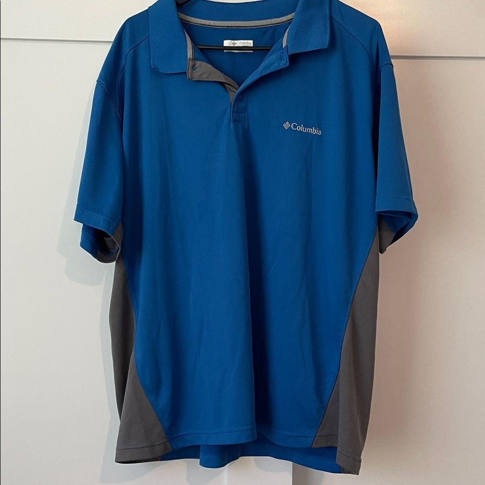 Columbia Men's Polo in Blue and Gray